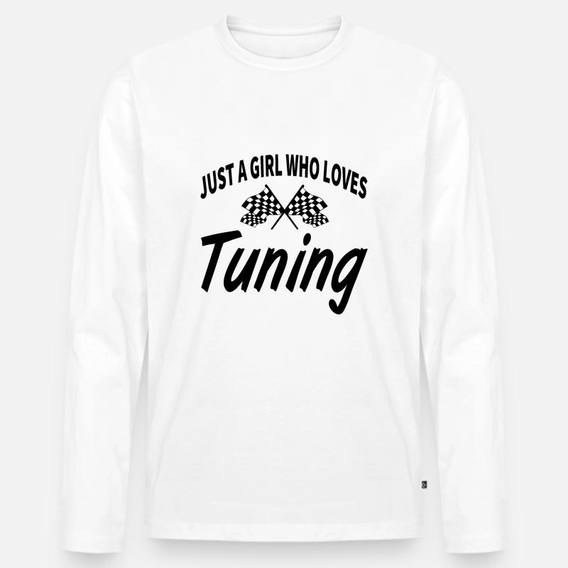 Auto - Männer Premium Bio Langarmshirt - Weiß
