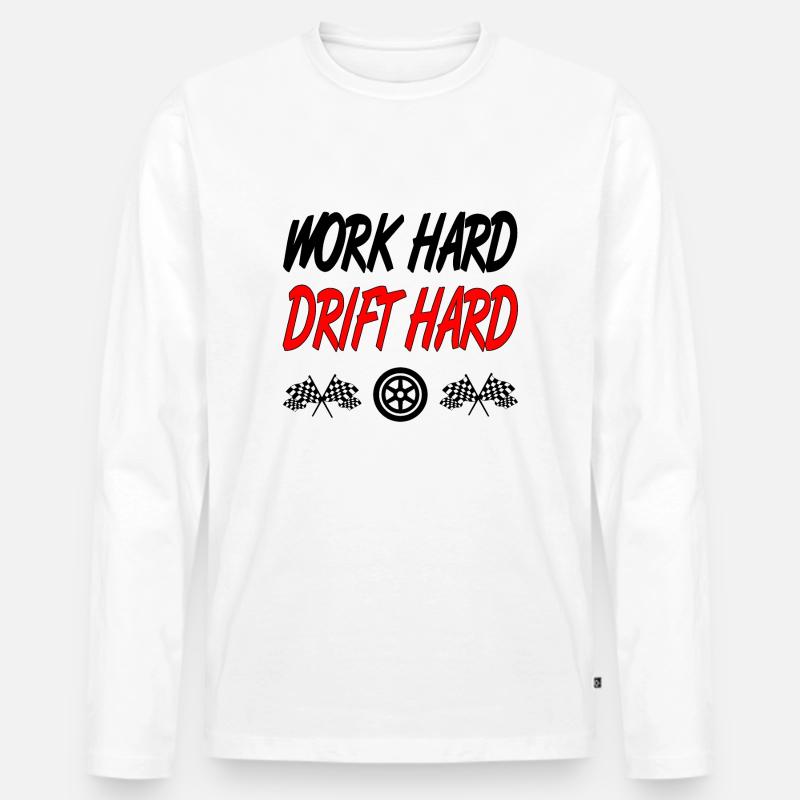 Auto - Männer Premium Bio Langarmshirt - Weiß