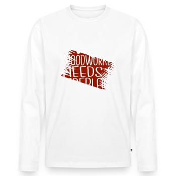 woodworker fun forestry union carpenter tshirts - Männer Premium Bio Langarmshirt - Weiß - Vorne - Nico (187cm)