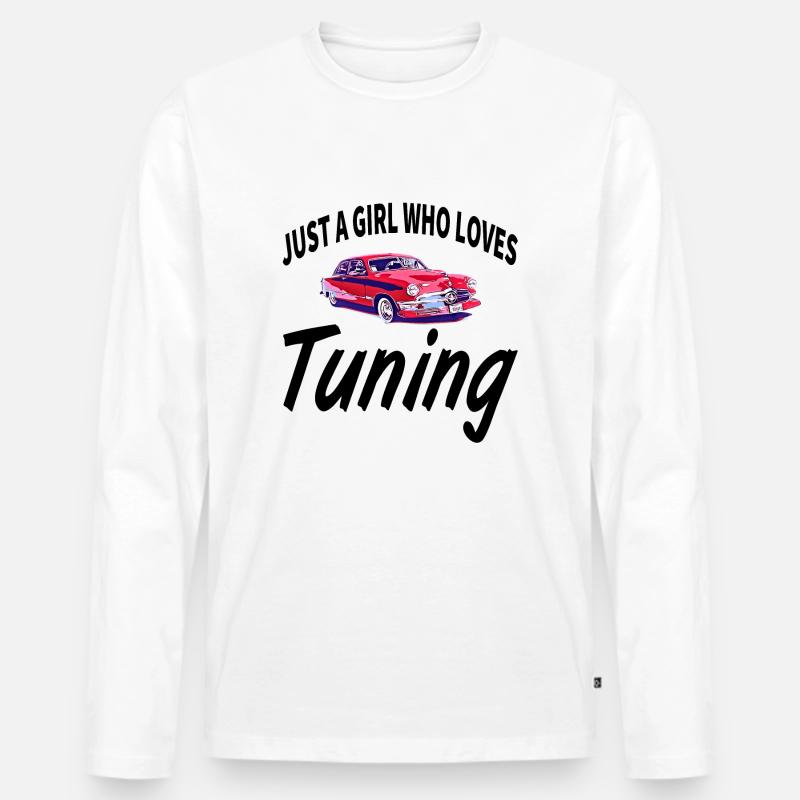 Auto - Männer Premium Bio Langarmshirt - Weiß