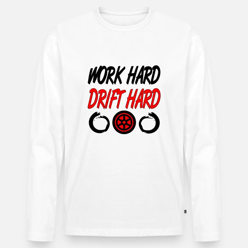 Auto - Männer Premium Bio Langarmshirt - Weiß