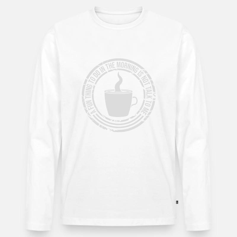 not talk to me - Männer Premium Bio Langarmshirt - Weiß