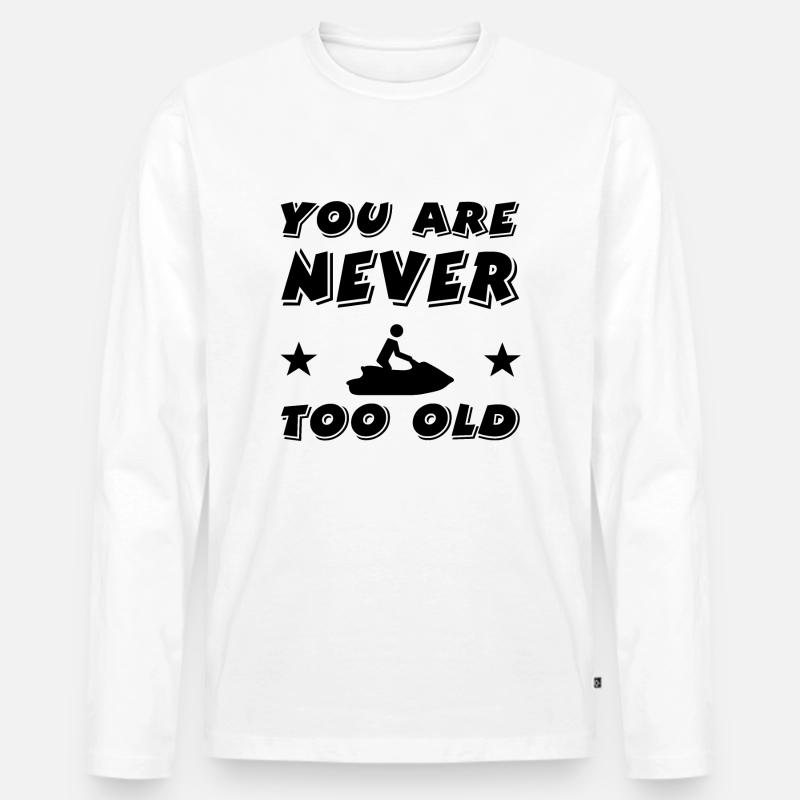 Jetski - Männer Premium Bio Langarmshirt - Weiß