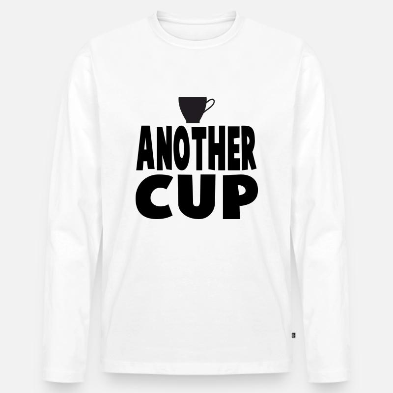 Another Cup - Männer Premium Bio Langarmshirt - Weiß