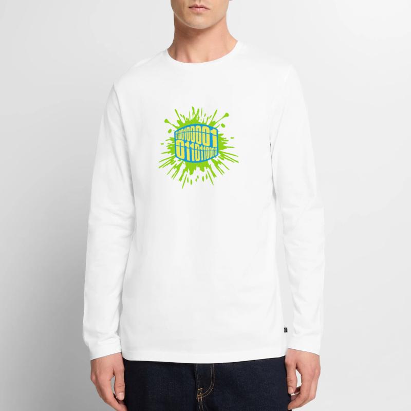 Binary Code Program Language Men's Premium Organic Long Sleeve Shirt