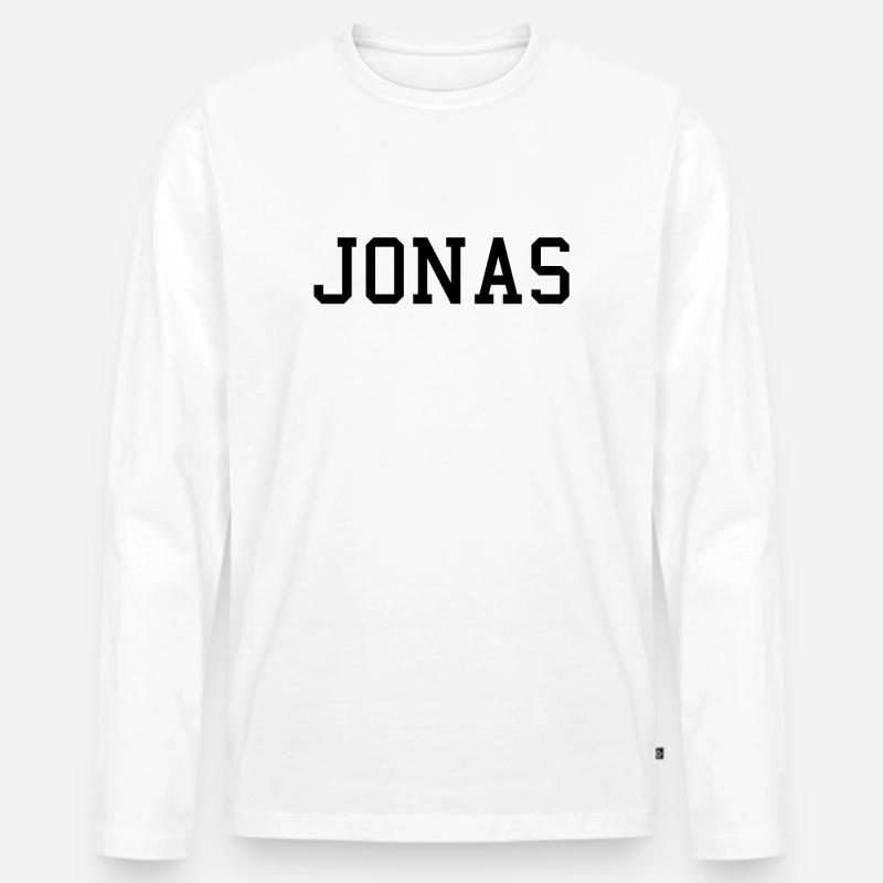 Jonas - Männer Premium Bio Langarmshirt - Weiß