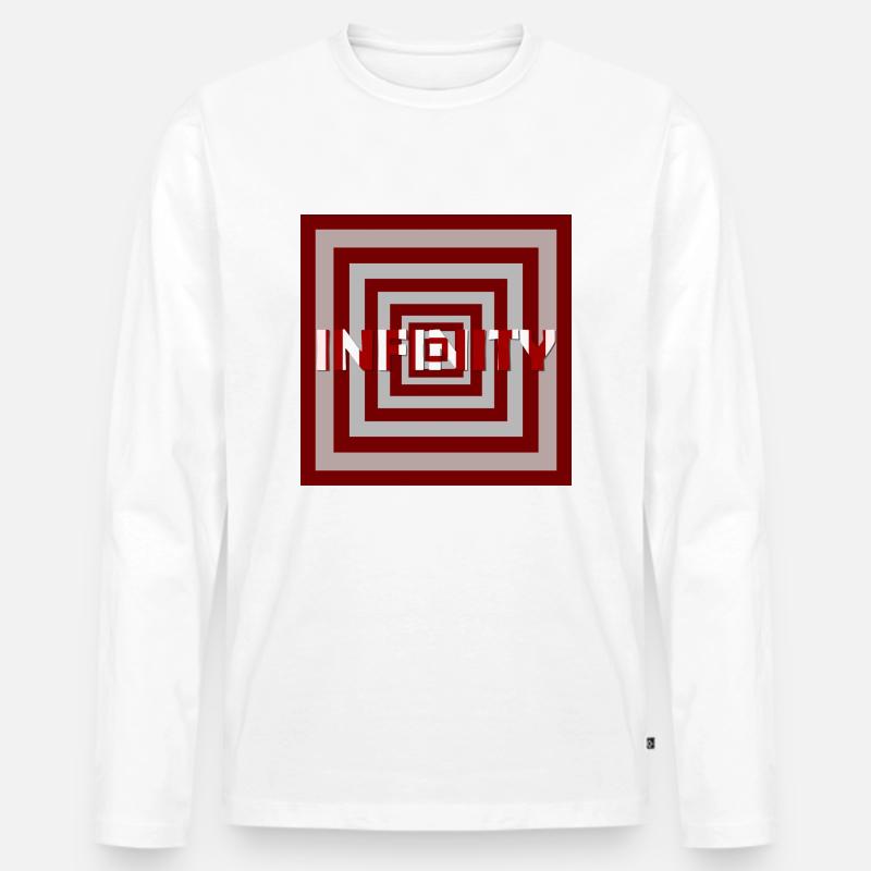 INFINITY - Männer Premium Bio Langarmshirt - Weiß