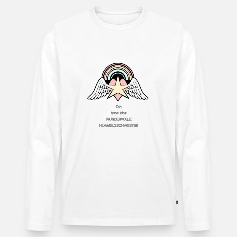 wundervolle Himmelsschwester - Männer Premium Bio Langarmshirt - Weiß