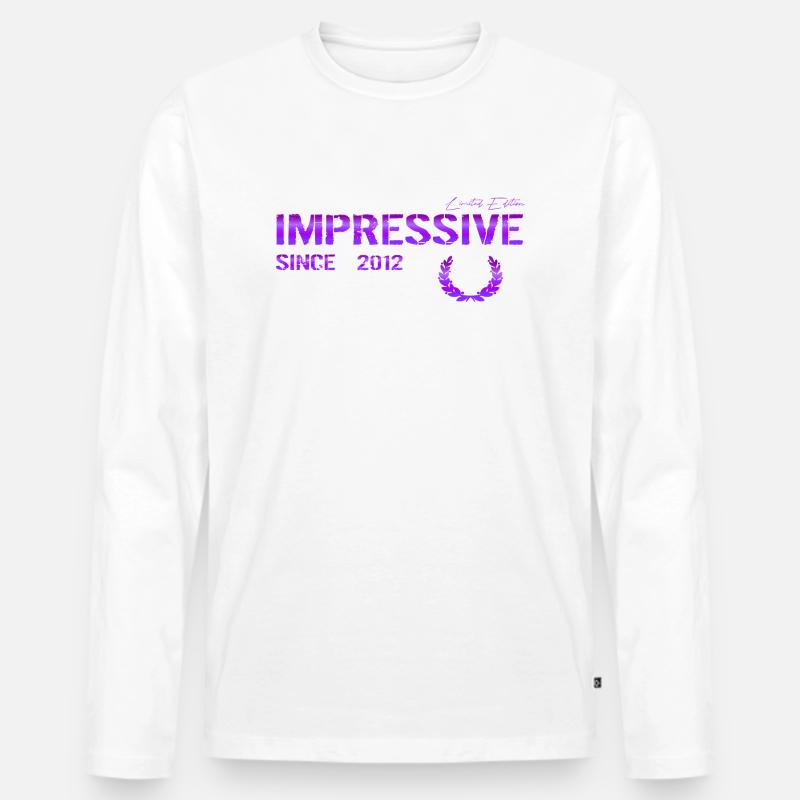 Impressive since 2012 - Männer Premium Bio Langarmshirt - Weiß