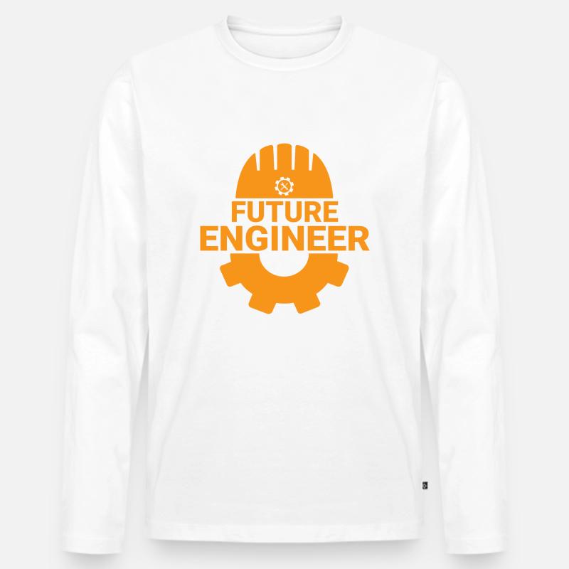 Future Engineer - Männer Premium Bio Langarmshirt - Weiß