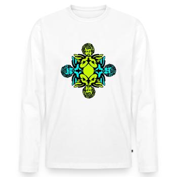 Angel - Men's Premium Organic Long Sleeve Shirt - white - Front - Nico (187cm)