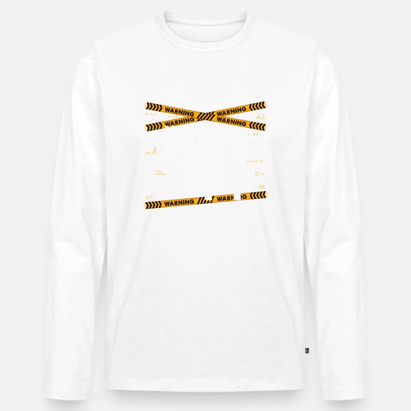 May Start Talking About Math - Men's Premium Organic Long Sleeve Shirt - white