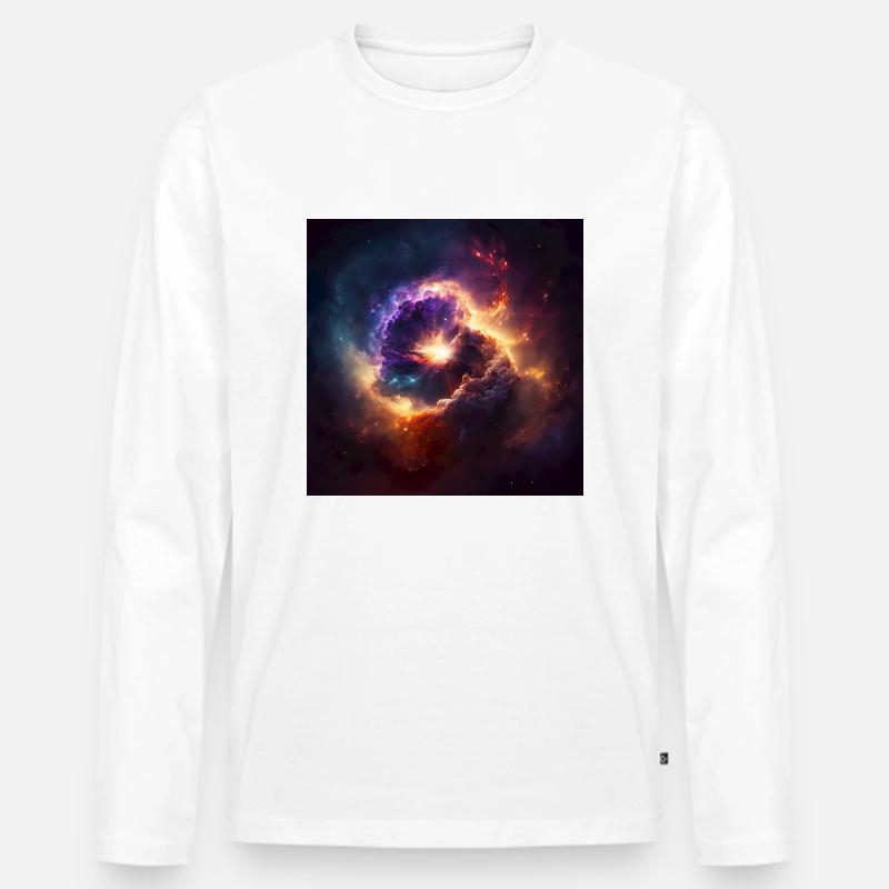 Kosmisches Universum n°8 - Männer Premium Bio Langarmshirt - Weiß