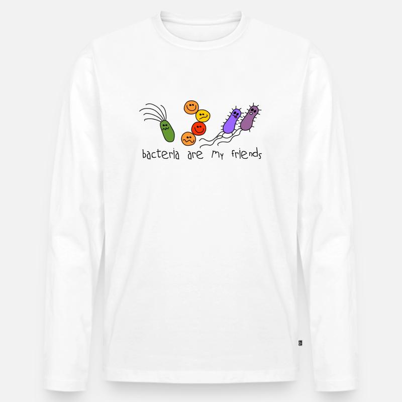 Bakterien - Männer Premium Bio Langarmshirt - Weiß