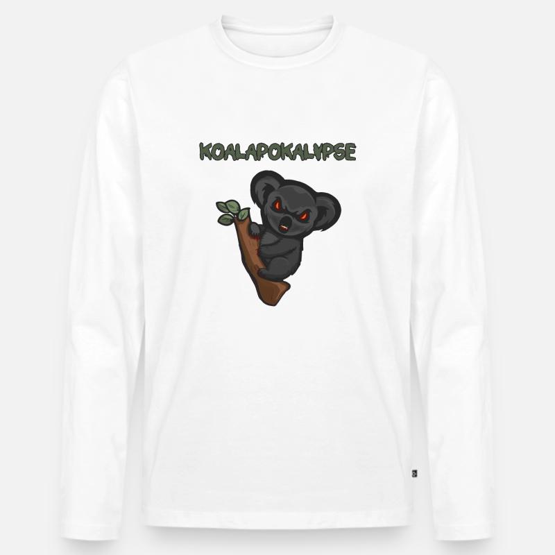 Koalapokalypse - Männer Premium Bio Langarmshirt - Weiß