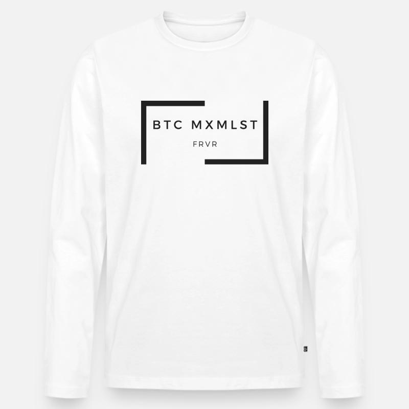 BTC maximalist - Männer Premium Bio Langarmshirt - Weiß
