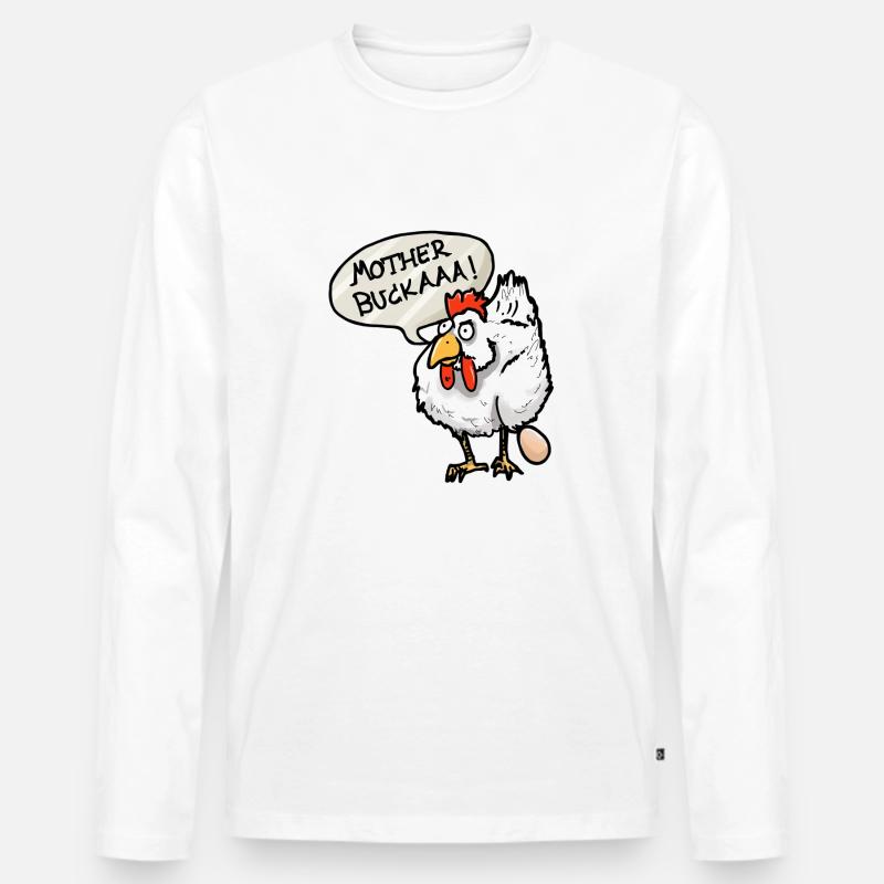 Mutter bukaaa!! - Männer Premium Bio Langarmshirt - Weiß