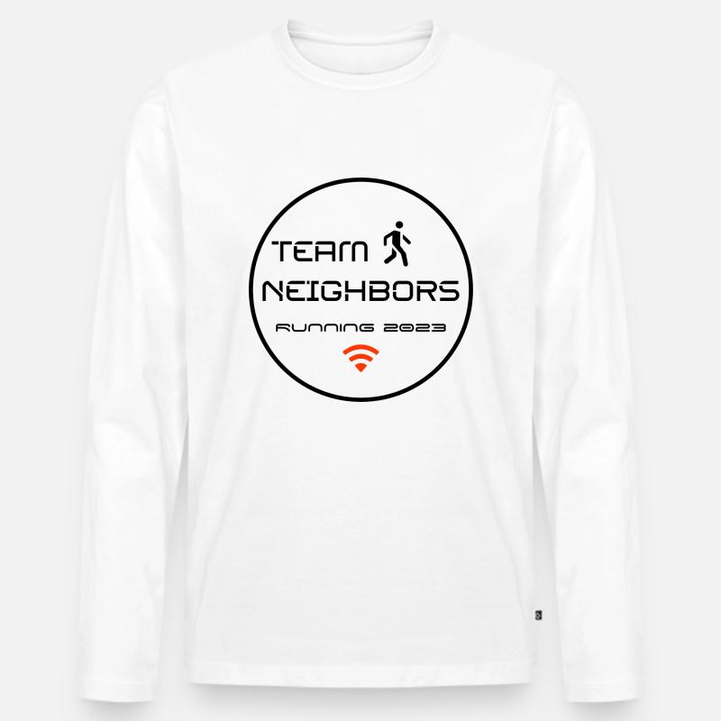Run - Männer Premium Bio Langarmshirt - Weiß