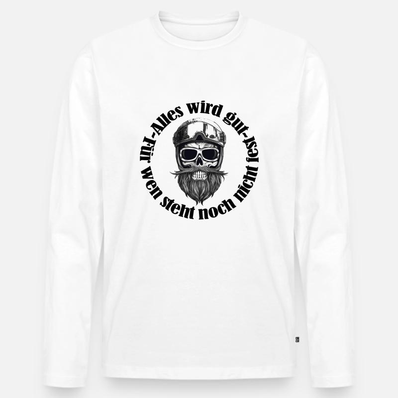 Alles wird gut - Männer Premium Bio Langarmshirt - Weiß