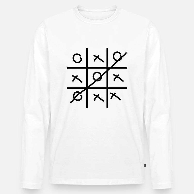 boardgame chess backgammon game night - Männer Premium Bio Langarmshirt - Weiß