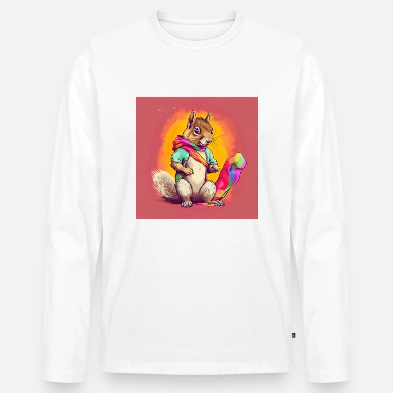 Pride LGBT Eichhörnchen - Männer Premium Bio Langarmshirt - Weiß