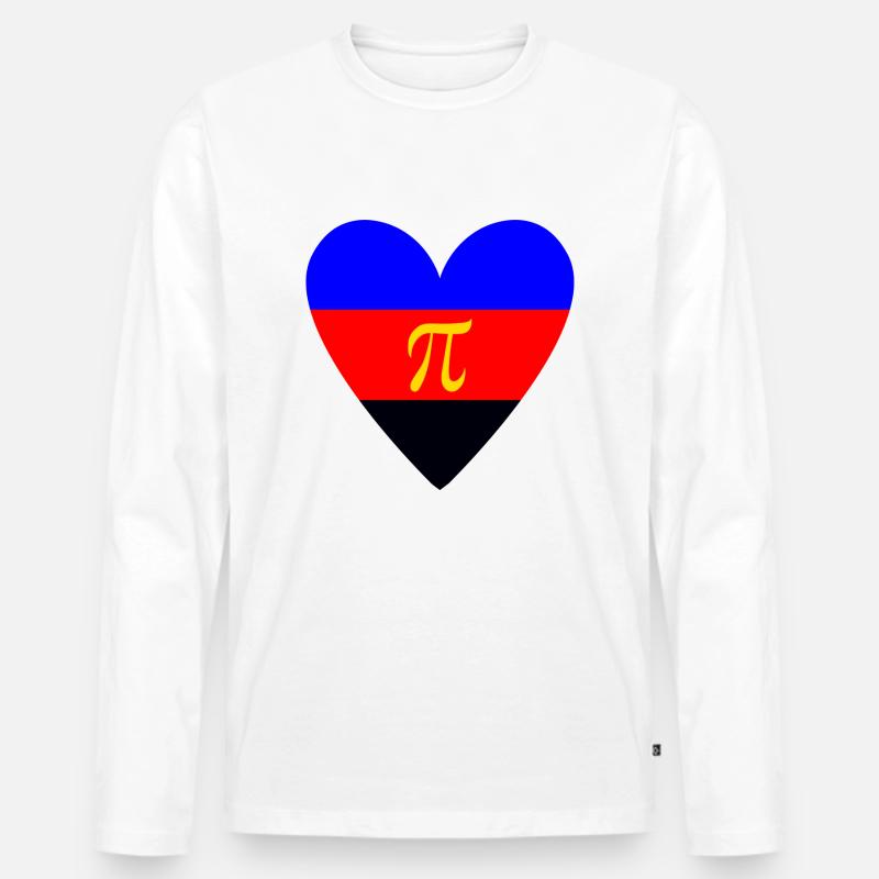 Polyamorie PrideLove - Männer Premium Bio Langarmshirt - Weiß