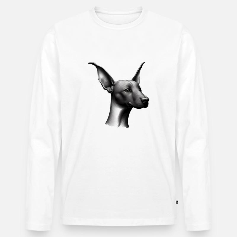 Dobermanntrainer Hund Dobermannwelpe Dobermann - Männer Premium Bio Langarmshirt - Weiß