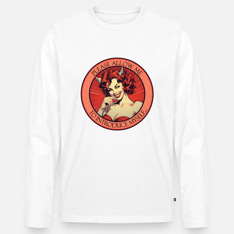 Please Allow me 4 - Männer Premium Bio Langarmshirt - Weiß