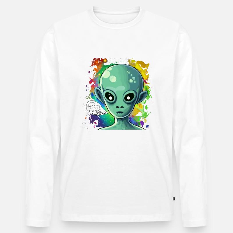 Andrea Engheben - Männer Premium Bio Langarmshirt - Weiß