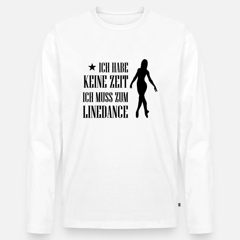 Dancing Dance Music - Männer Premium Bio Langarmshirt - Weiß