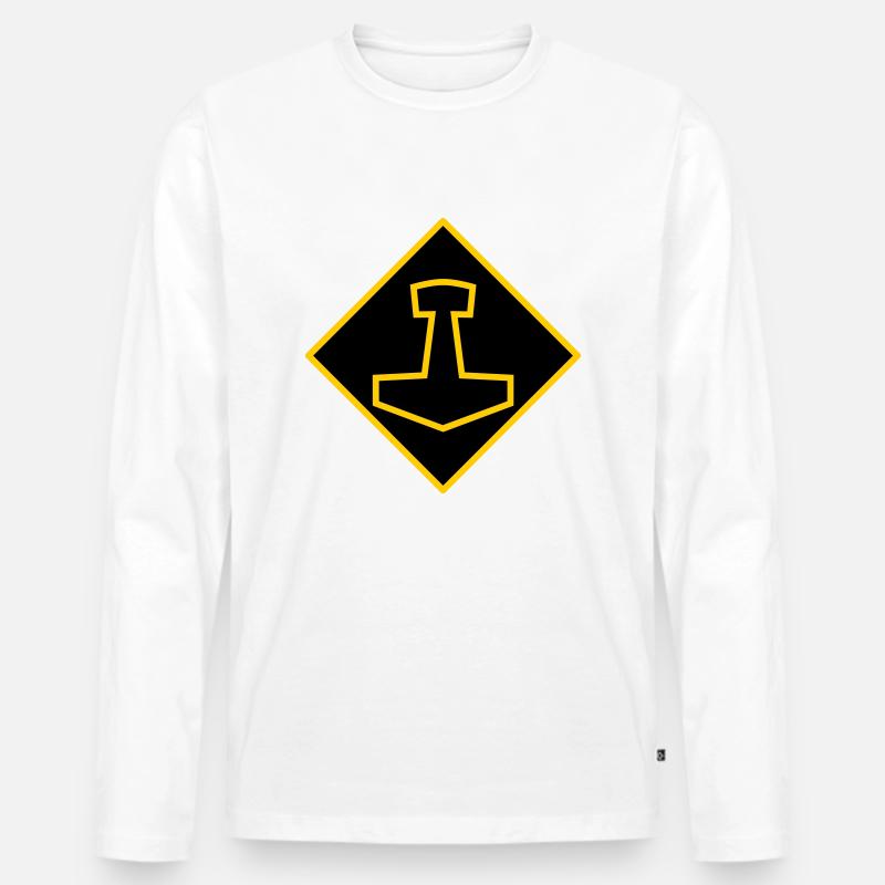 Mjölnir - Männer Premium Bio Langarmshirt - Weiß