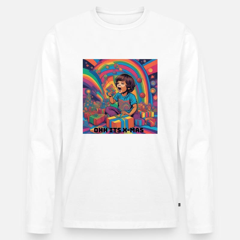 Ohh its X Mas - Männer Premium Bio Langarmshirt - Weiß