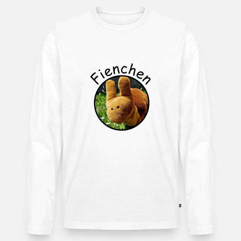 Fienchen - Männer Premium Bio Langarmshirt - Weiß