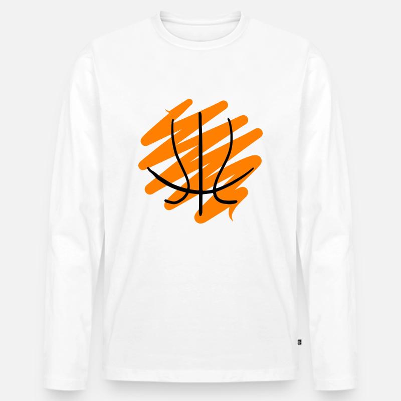 Basketball 58 - Männer Premium Bio Langarmshirt - Weiß