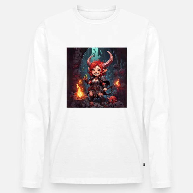 Hexenmagie Märchenmädchen - Männer Premium Bio Langarmshirt - Weiß