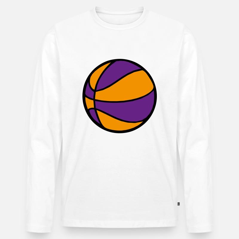 Basketball 2510 - Männer Premium Bio Langarmshirt - Weiß