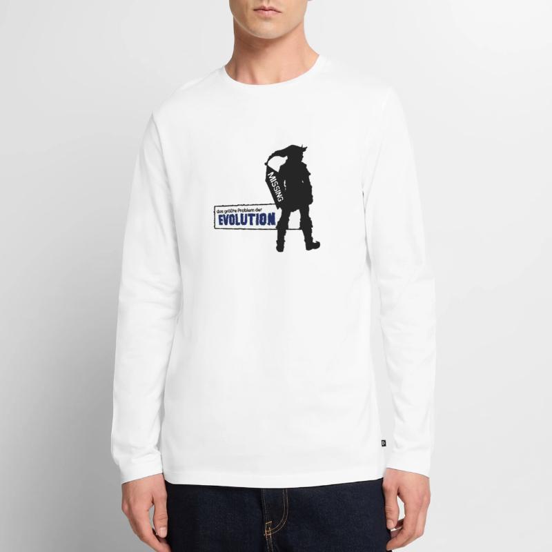 Missing Link - Das größte Problem der Evolution Männer Premium Bio Langarmshirt