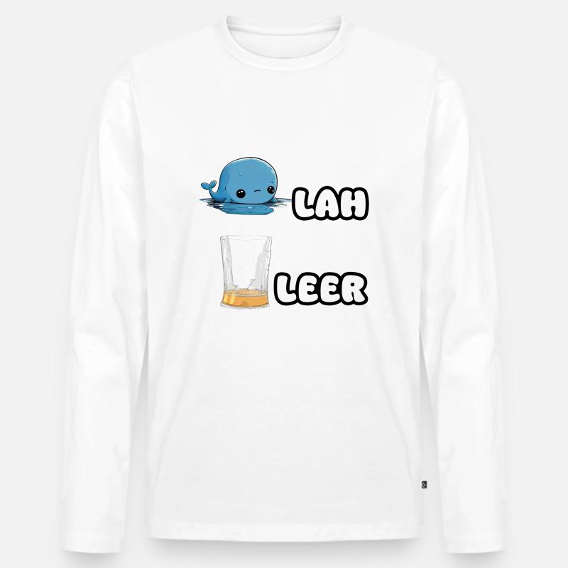 Wallah Bier Leer! - Männer Premium Bio Langarmshirt - Weiß
