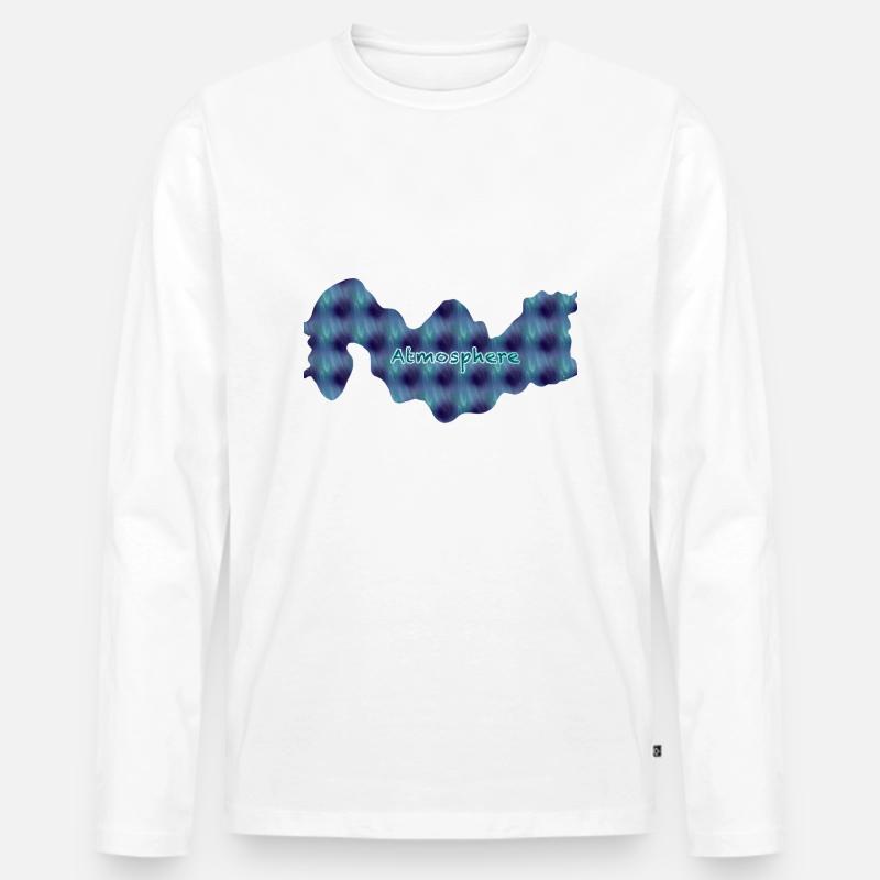 Atmosphäre - Männer Premium Bio Langarmshirt - Weiß