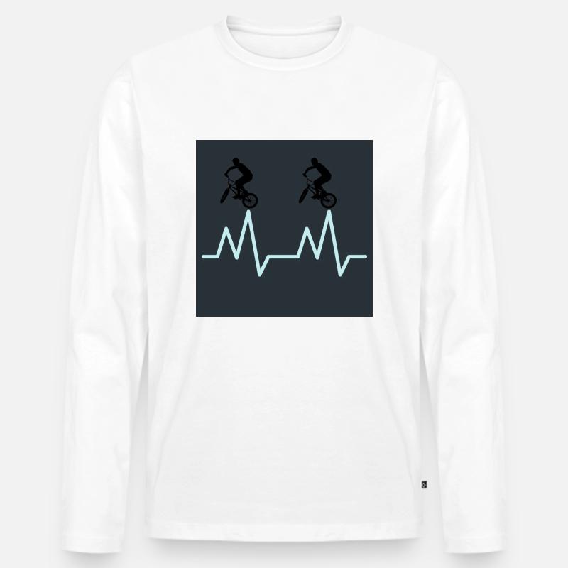 bmx - Männer Premium Bio Langarmshirt - Weiß