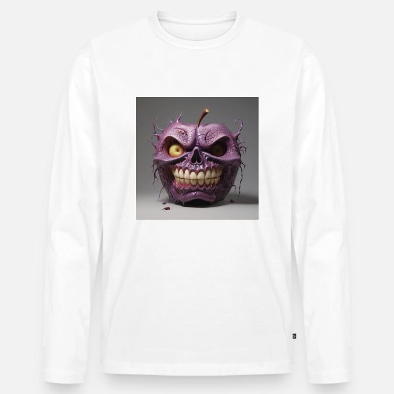 Psycho Apple - Männer Premium Bio Langarmshirt - Weiß