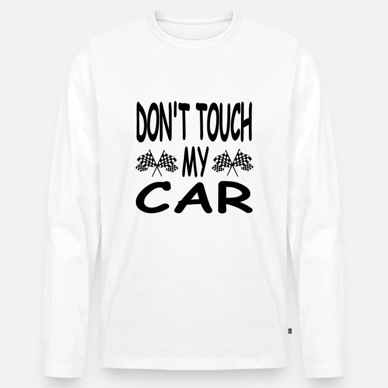 Auto - Männer Premium Bio Langarmshirt - Weiß