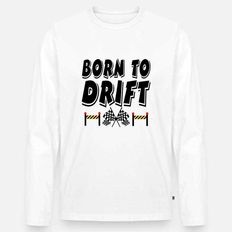 Auto - Männer Premium Bio Langarmshirt - Weiß