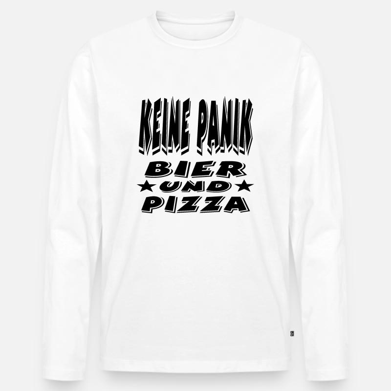 Bier - Männer Premium Bio Langarmshirt - Weiß