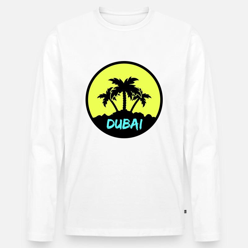 dubai - Männer Premium Bio Langarmshirt - Weiß