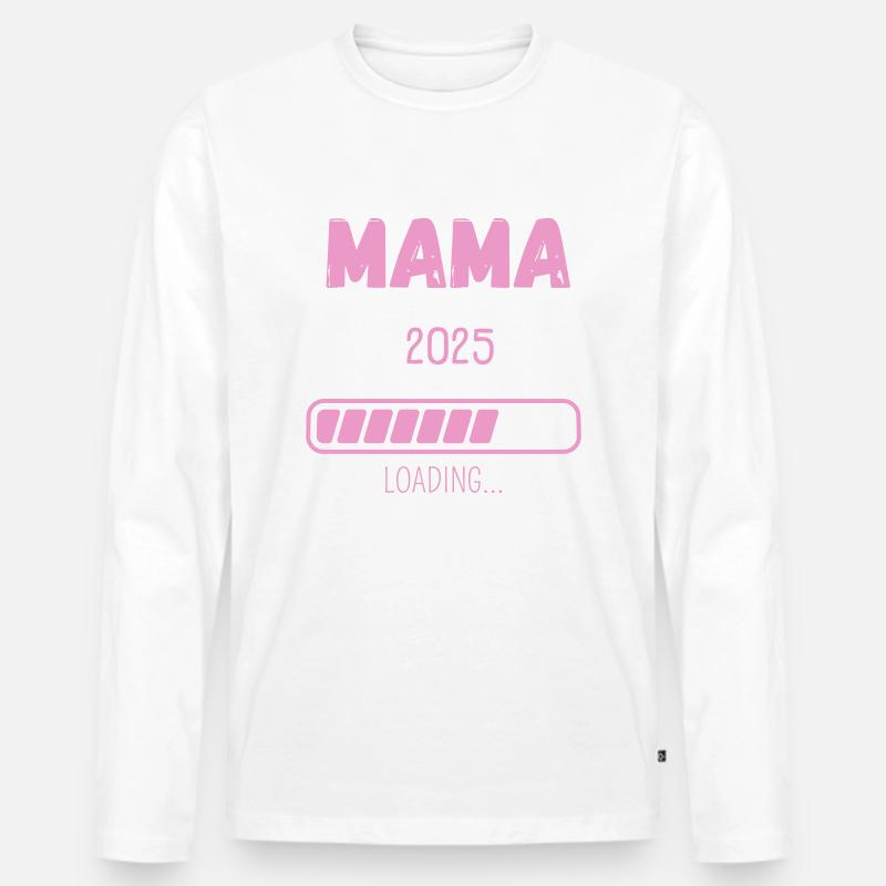 MAMA 2025 LOADING... - Männer Premium Bio Langarmshirt - Weiß