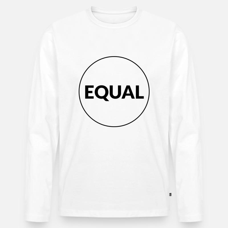 GLEICH - Männer Premium Bio Langarmshirt - Weiß