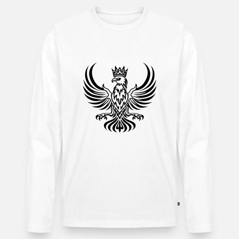 Adler-Phoenix - Männer Premium Bio Langarmshirt - Weiß