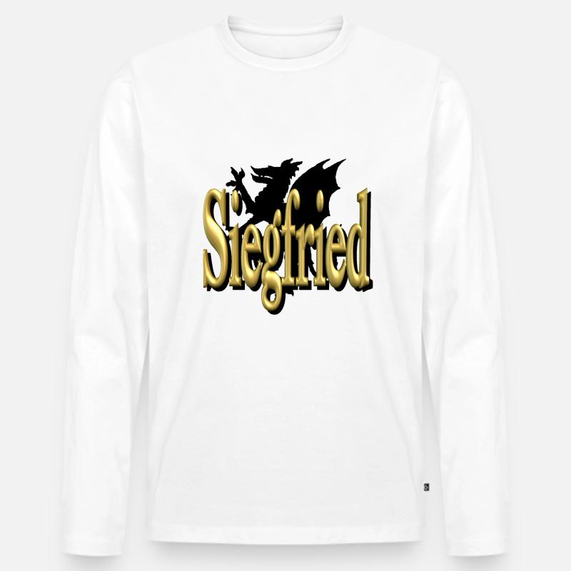 siegfried2 - Männer Premium Bio Langarmshirt - Weiß