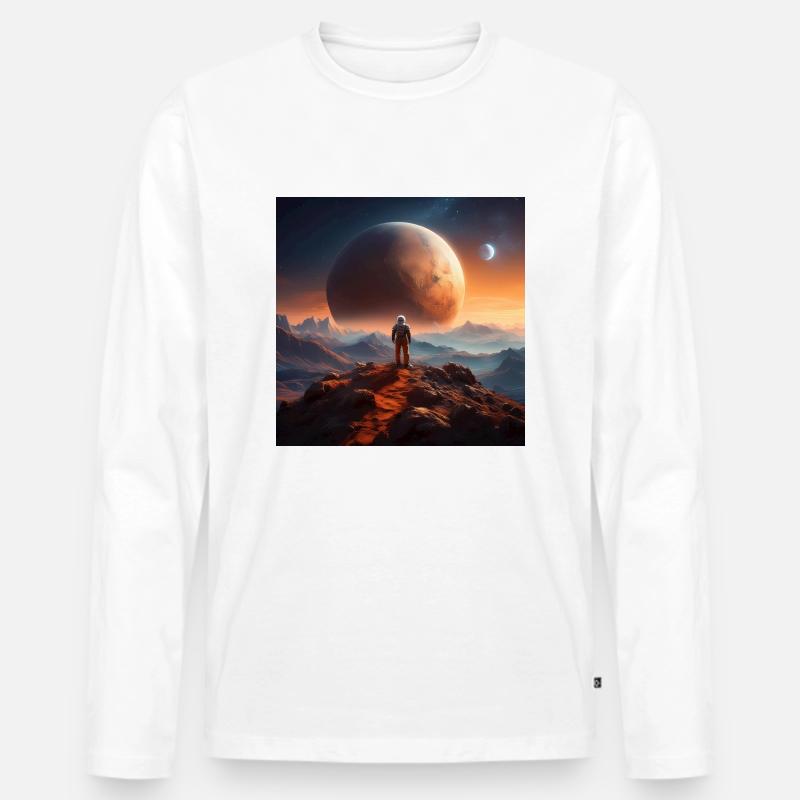 Der Aufstieg von Charon über Pluto Teil II - Männer Premium Bio Langarmshirt - Weiß
